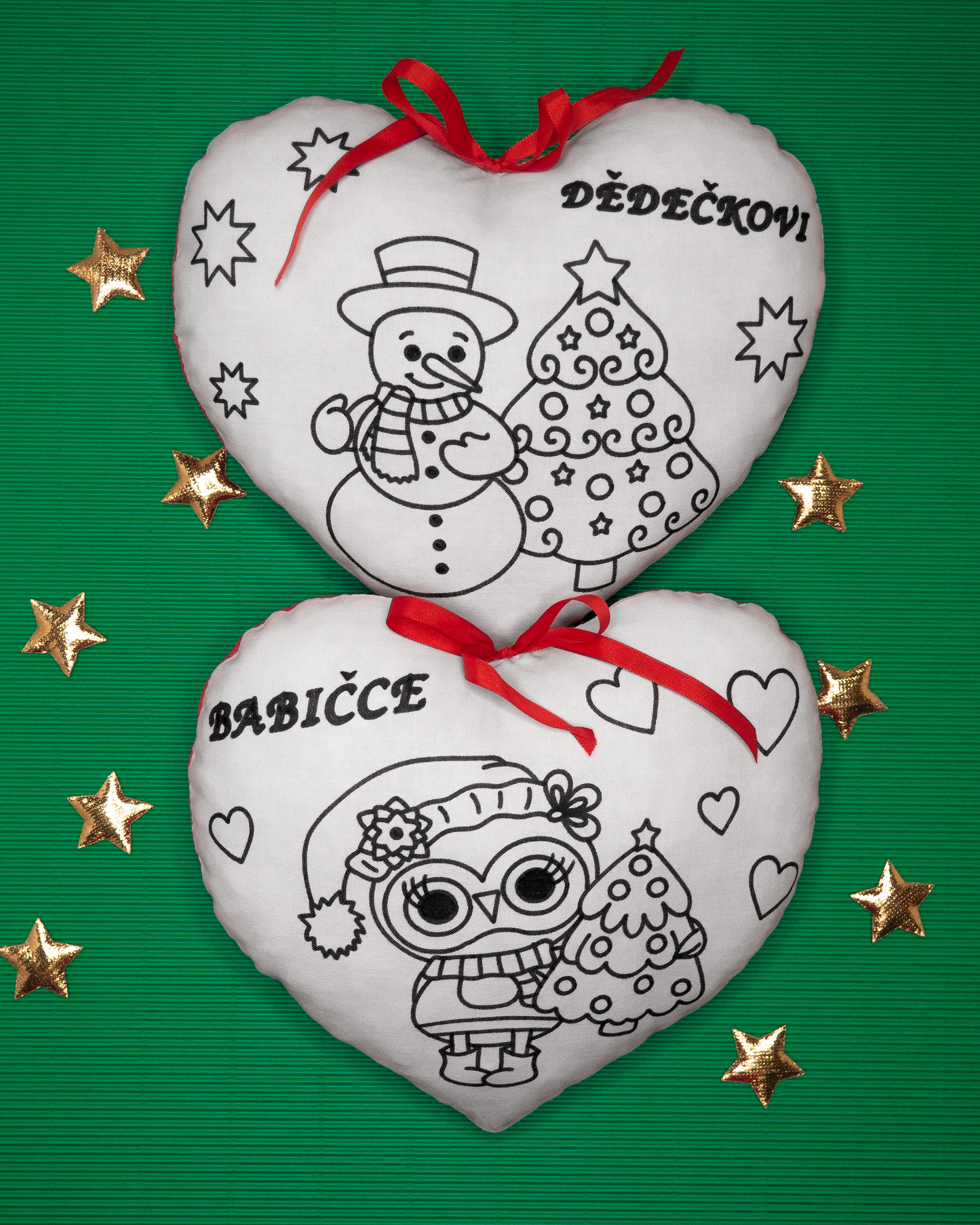 Srdíčka pro babičku a dědečka v dárkové krabičce